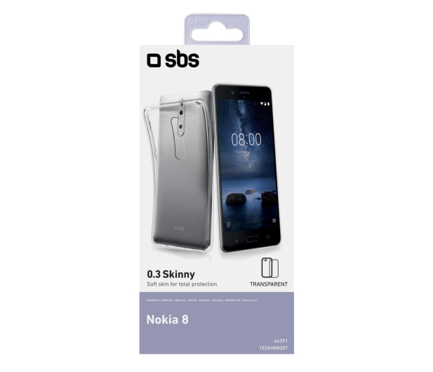 SBS Etui Skinny do Nokia 8 przezroczyste - 1450740 - zdjęcie 2